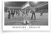 Walljar - Nederland - Brazilië '74 - Zwart wit poster
