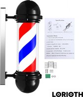 LORIOTH® Waterdichte Barber Pole - Klassieke Kappers Paal - Barbershop Decoratie - Nostalgische Solon Lamp - Stijlvol - Led Verlichting - 50 Cm