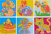 3D Eva Foam Stickers - Mozaiek puzzelen met vilt - Hond, Konijn, Kat, Vogel, Vis, Uil - Kinderen - Educatief - 6 stuks