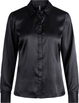 Pieces PCKIMI LS SLIM SHIRT D2D Dames Black - Maat XS