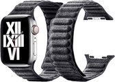 Alcanside Alcantara Bandje Geschikt voor Apple Watch Series 6 (44mm) - Space Grey