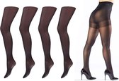 Sarlini - Corrigerende Panty's - 4 Pack - Grijs - Maat L (44/46)