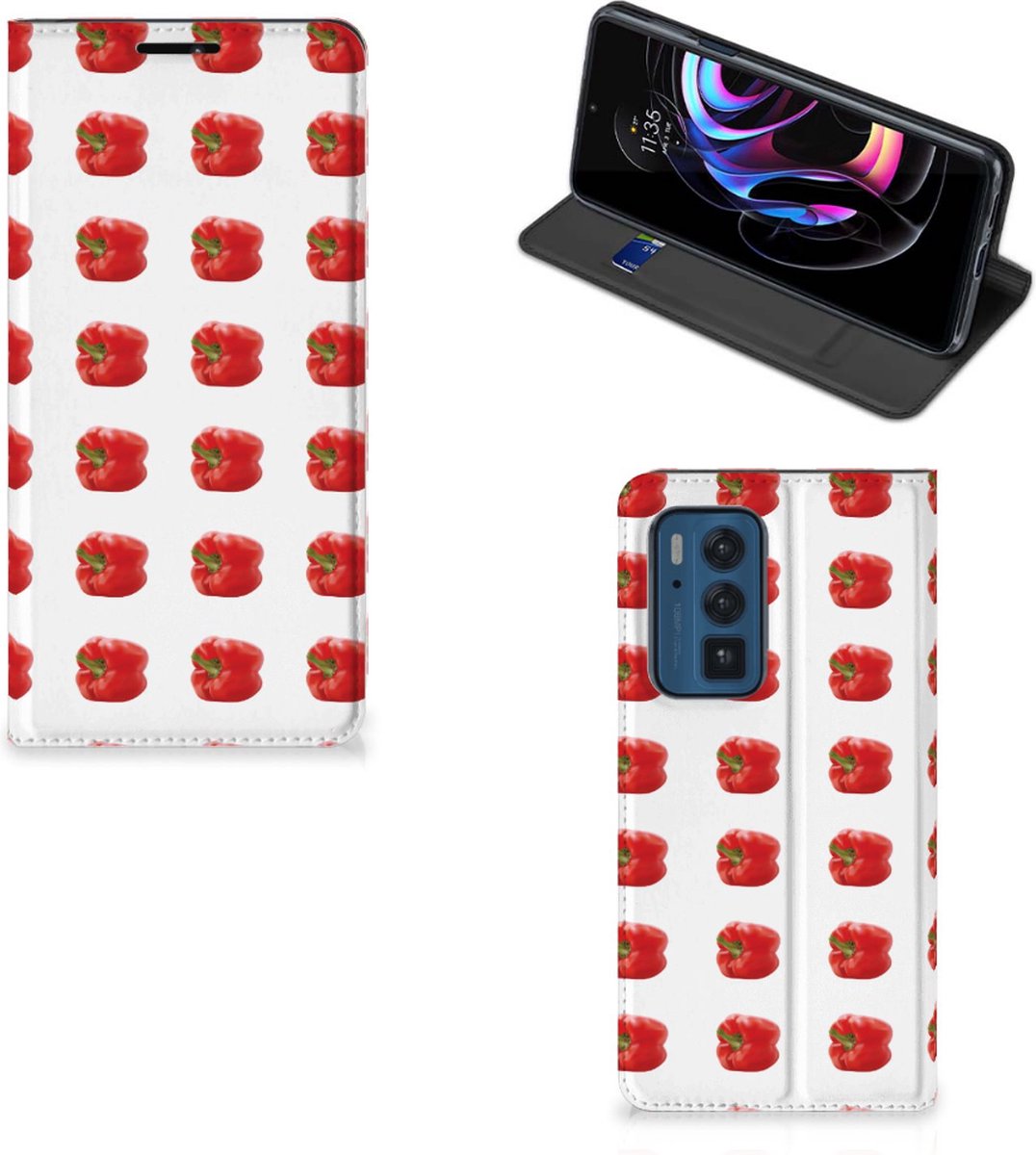 Motorola Edge 20 Pro Flip Style Cover Paprika Red