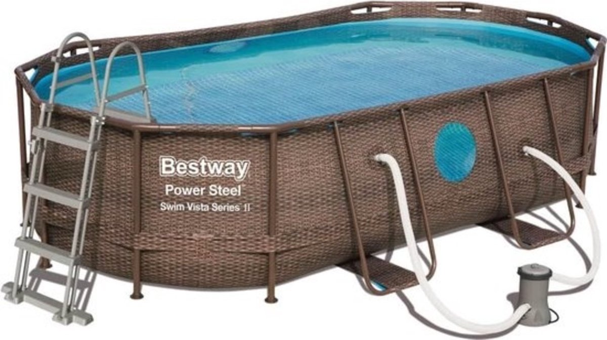 Bestway Levant Rotan-look zwembad 427 x 250 x 100 - complete set