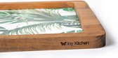 Joy Kitchen houten dienblad Yaprak Desenli | decoratieve accessoires | dienblad hout | dienbladen | borrelplank | serveerplank | tapasplank | woondecoratie | Groen