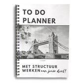 To Do Planner | London | A5 | Papier | Overzichtelijke TO DO Weekplanner en dagplanner notitieboek