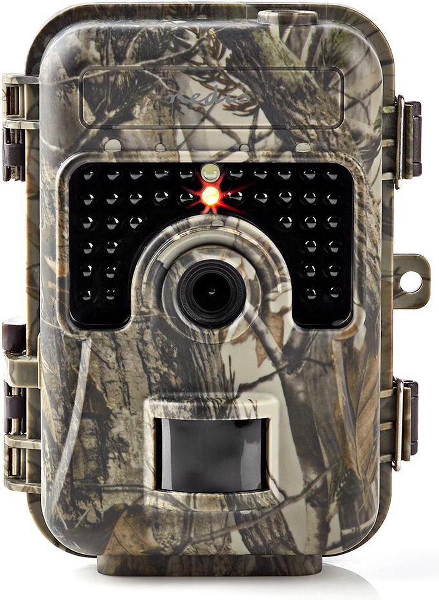Nedis Wildcamera - 1080p@30fps - 16 MPixel - 3 MP Color CMOS - IP66 - Zwart No-Glow IR - Nachtzicht - Kijkhoek: 90 ° - Bewegingssensor - Detectiehoek: 60 ° - Detectiebereik: 20.0 m