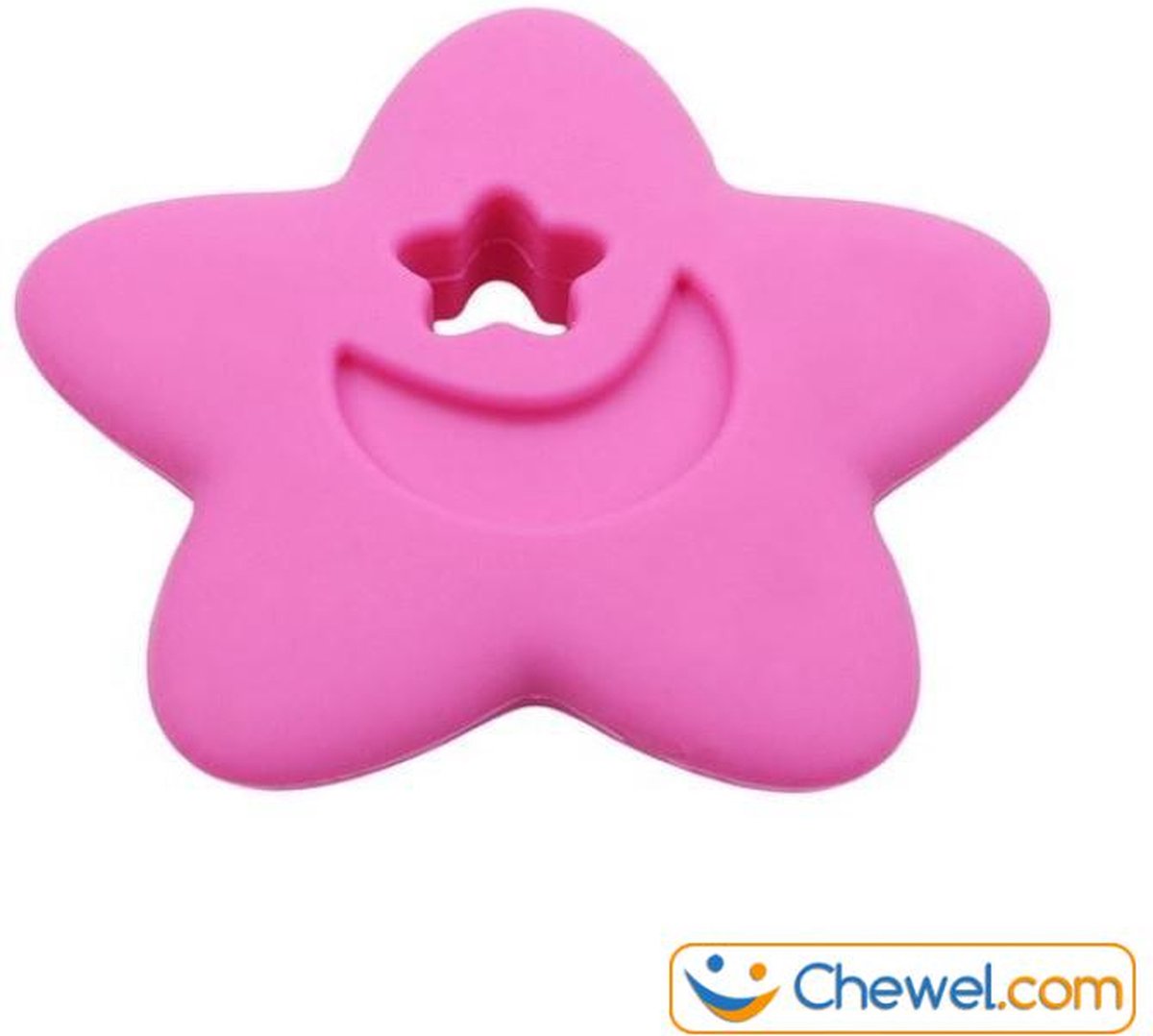 Bijtketting Kauwketting | Ster met maantje | 4 kleuren | Roze | Chewel ® — afbeelding 6