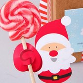 Lolly Kaart Christmas Kerstman | Traktatie Kids – School | Label – Kaartje – Card | Verjaardag – Birthday – Bruiloft – Party – Feest| Uitdeeltraktatie Peuter – Kleuter – Kind | Candy Gift | Leuk uitdelen – 25 stuks