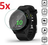 Tempered Glass Screenprotector Geschikt Voor Garmin Forerunner 158 - Screen Protector Ultradun Gehard Glas - Scherm Beschermer Display Schermbeschermer Beschermglas - Set Van 5 Stuks