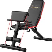 Luxari - Hoogwaardige 4 in 1 multifunctionele trainingsbank - Biceps - Onderrug - Borstspieren - Buikspieren - Halterbank - Hometrainer - Fitness bench - Fitness bank - Sport bank - Zwart