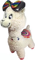 Regenboog Lama met Strik Pluche Knuffel 30 cm | Rainbow Alpaca | Knuffeldier Knuffelpop speelgoed voor kinderen | Minni de Regenboog Lama | Mini Lama Wol Vrolijk Happy | Knuffeldie