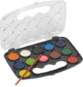 Waterverf - 12 kleuren - knutselen aquarellen - funcadeau schoencadeautje
