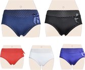 Dames slips 5 pack met stipjes XXL