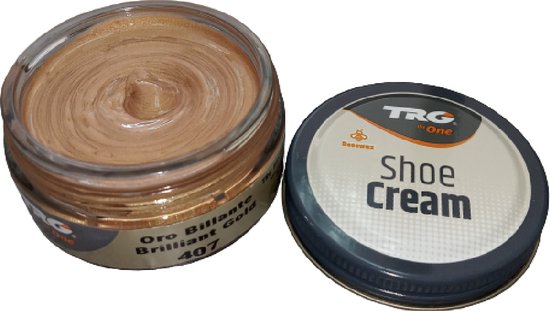 TRG - schoencrème met bijenwas - briljant goud - 50 ml