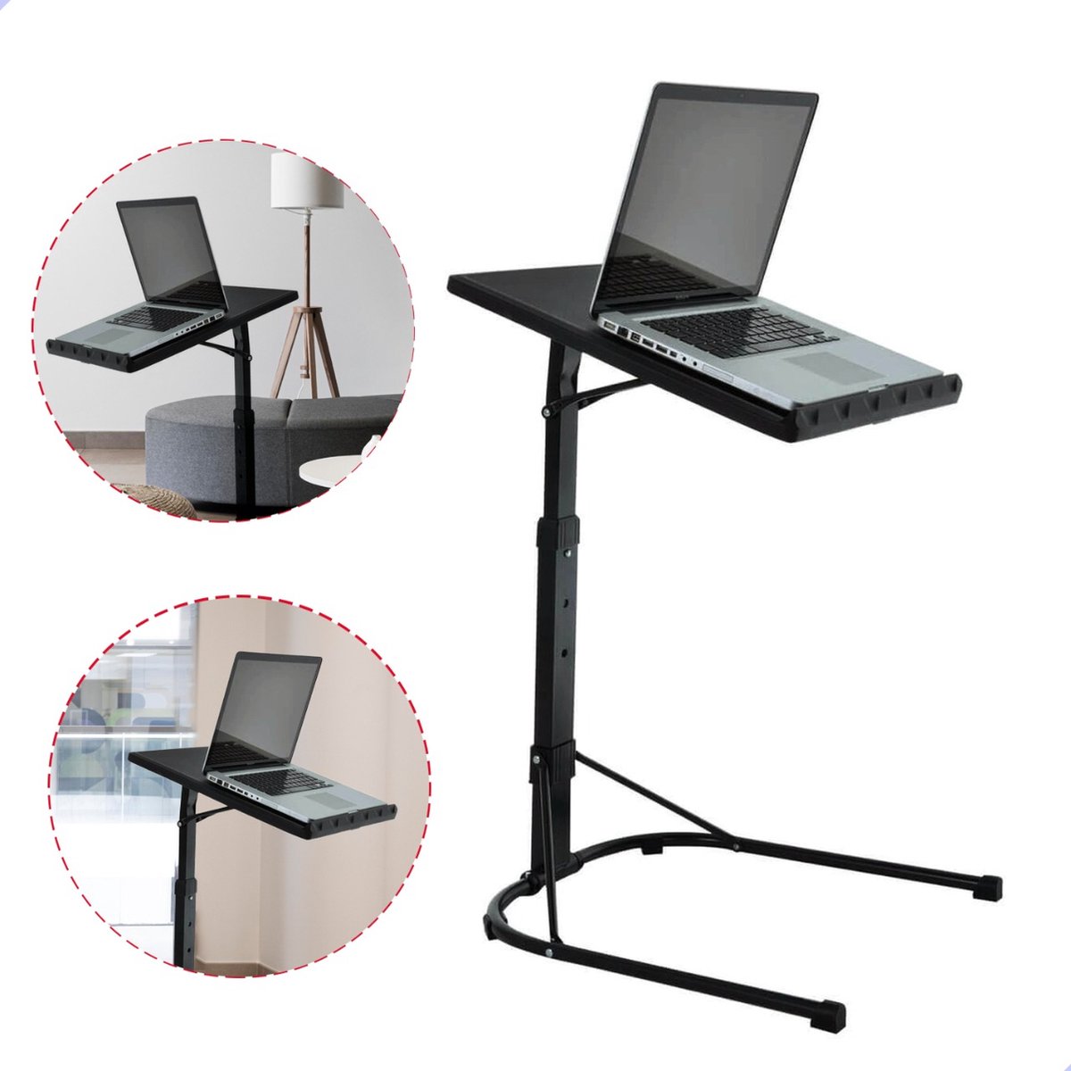 Overbed Table - Table d'appoint et support pour ordinateur portable Zwart - Table  pour