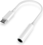 USB-C naar 3.5mm Audio Jack Adapter - Wit - Met DAC (Digital Analog Converter)