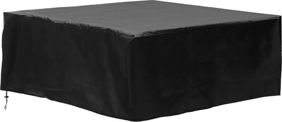 Waterdichte afdekking voor whirlpool, whirlpool, voor buiten, beschermhoes met touw en handgreep, 420D (240 x 240 x 85 cm, zwart