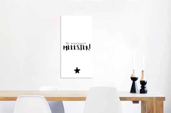 Décoration murale Métal - Peinture Aluminium Industriel - Le meilleur maître - Dictons - Maître - Citations - 40x80 cm - Dibond - Photo sur aluminium - Décoration murale industrielle - Pour le salon/chambre