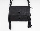 Stoer schoudertasje, zwart - Bag2Bag Ferro