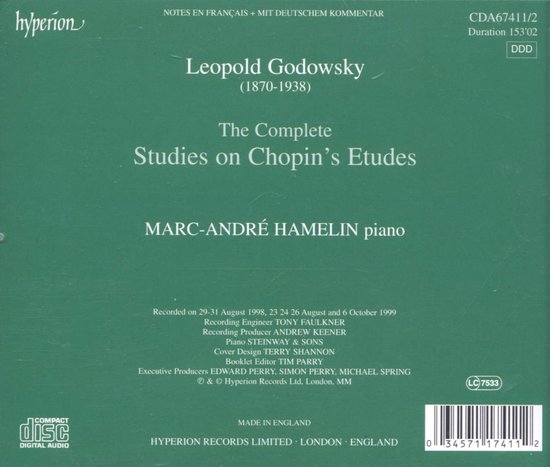 Marc-Andre Hamelin - Compl.Studies On Chopin's Etud (CD) - Marc-Andre Hamelin