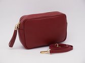 SENSE Schoudertas Anna rood - Italiaanse Crossbody bag - Toscaanse leer