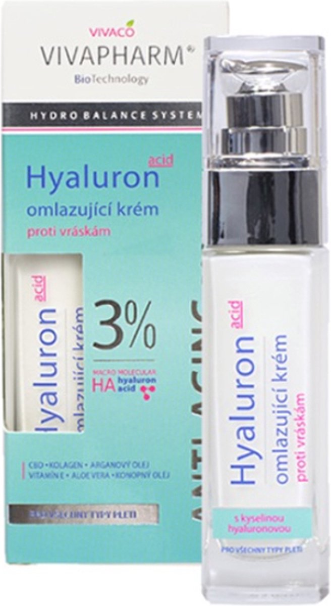 VIVAPHARM® Verjongende Anti-Ageing crème met Hyaluronzuur 3%