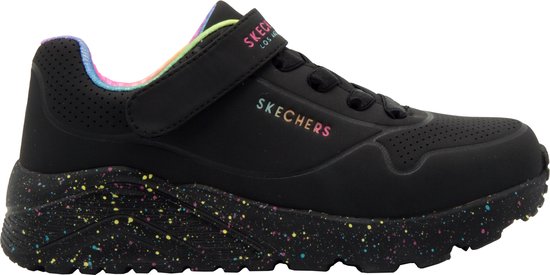 Skechers Uno Lite Rainbow Specks meisjes sneakers - Zwart - Extra comfort - Memory Foam - Maat 35