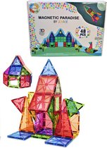 Joyage Magnetisch Speelgoed – 48stuks - Constructie speelgoed jongens - Magnetic Tiles - Magnetische tegels - Magnetic toys - Magnetische bouwstenen - Speelgoed 3 4 5 6 jaar - Jongens Speelgoed 7 jaar - Magnetische Bouwblokken