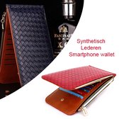 Synthetisch Lederen Smartphone Wallet in Bruin Kleur
