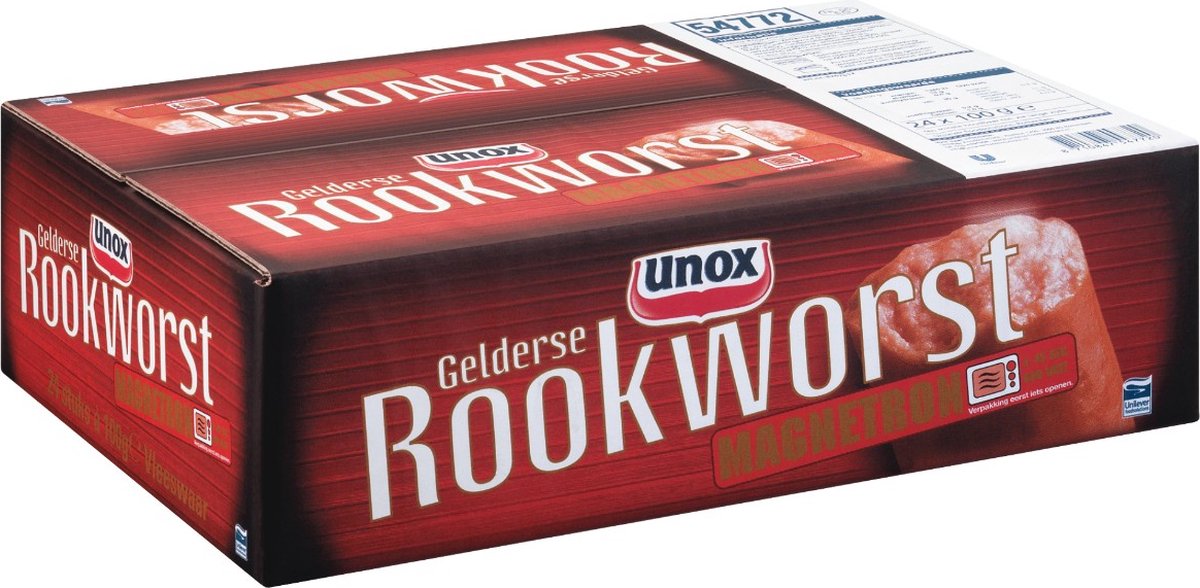 Unox | Magnetron Rookworst | 24 x 100 gram | bol.com