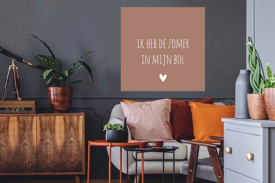 Stickers muraux - Film autocollant - Dictons - J'ai l'été dans ma tête - Citations - André Hazes - 50x50 cm - Film adhésif - Stickers muraux Chambre d'enfant - Papier peint autocollant - Papier peint autocollant - Film autocollant