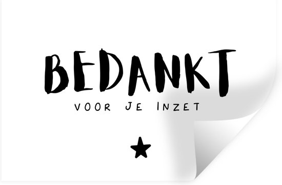 Muurstickers - Sticker Folie - Quotes - Collega - Bedankt voor je inzet