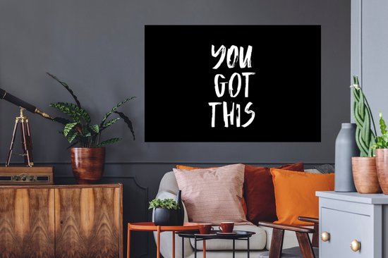 Stickers muraux - Sticker Feuille - Proverbes - You got this - Citations - 120x80 cm - Feuille Adhésive - Stickers muraux Chambre d'Enfant - Papier Peint Auto-Adhésif