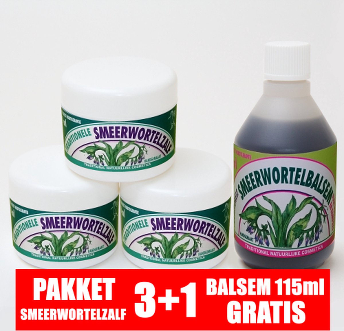 Dr.Dudek SMEERWORTELZALF PAKKET (3+1 BALSEM GRATIS) - SMEERWORTEL - Symphytum