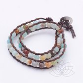 Amazonite Wrap Mala 6mm Boeddhisme - Yoga - Meditatie - Boeddha - Buddha - Kralenketting - Rozenkrans | Armband / Ketting Vrouw Man