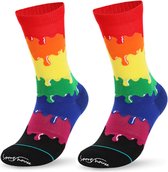 Fietssoken - fiets sokken - groen / blauw / rood - maat 40-46 - sport sokken - compressiesokken