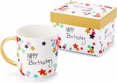 Mok in giftbox – Happy Birthday - Grote beker - verjaardag – 350ml