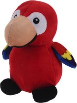 Tender Toys Knuffel Papagaai 14 Cm Rood