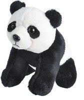Wild Republic Knuffel Panda Junior 13 Cm Pluche Zwart/wit