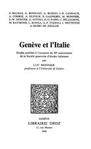 Cahiers d'Humanisme et Renaissance - Genève et l'Italie