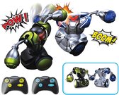 Robot|Robo Kombat Duo Set 2-delig, Wit-Blauw  Groen-Zwart   | ROBO KOMBAT TWIN PACK Sinterklaas\kerst cadeau