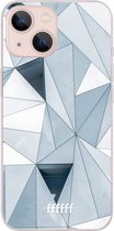 6F hoesje - geschikt voor iPhone 13 - Transparant TPU Case - Mirrored Polygon #ffffff