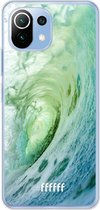 6F hoesje - geschikt voor Xiaomi Mi 11 Lite -  Transparant TPU Case - It's a Wave #ffffff