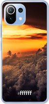 6F hoesje - geschikt voor Xiaomi Mi 11 Lite -  Transparant TPU Case - Sea of Clouds #ffffff