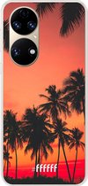 6F hoesje - geschikt voor Huawei P50 -  Transparant TPU Case - Coconut Nightfall #ffffff