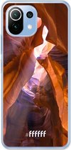 6F hoesje - geschikt voor Xiaomi Mi 11 Lite -  Transparant TPU Case - Sunray Canyon #ffffff