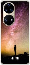 6F hoesje - geschikt voor Huawei P50 Pro -  Transparant TPU Case - Watching the Stars #ffffff