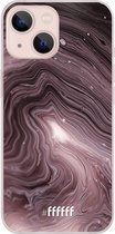 6F hoesje - geschikt voor iPhone 13 Mini -  Transparant TPU Case - Purple Marble #ffffff