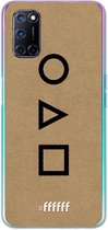 OPPO A52 Hoesje Transparant TPU Case - Octopus Spel Symbols #ffffff